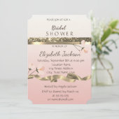 Elegantes stilvolles florales Brautparty Einladung (Stehend Vorderseite)