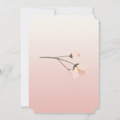 Elegantes stilvolles florales Brautparty Einladung (Rückseite)