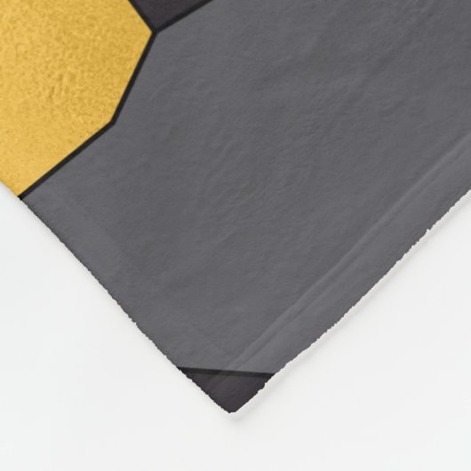 Elegantes stilvolles Goldgraues und schwarzes Fleecedecke (Ecke)