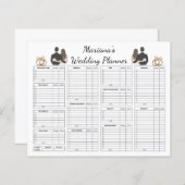 elegantes, stilvolles Hochzeitsplanerblatt (Vorne/Hinten)