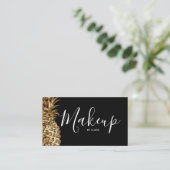 Elegantes stilvolles hübsches Goldananasmake-up Visitenkarte (Stehend Vorderseite)