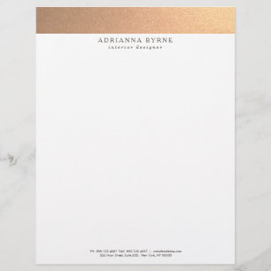 Elegantes stilvolles Imitat-kupfernes Gold Briefbogen