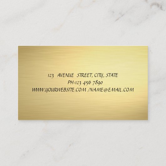 Elegantes, stilvolles, irisches Kleeblatt Visitenkarte (Rückseite)