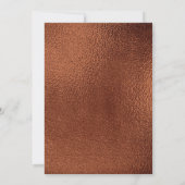 Elegantes stilvolles Kupfer Aquamarin Damask Braut Einladung (Rückseite)