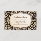 Elegantes, stilvolles Leopard Print Girly Muster Visitenkarte (Rückseite)