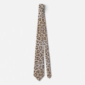 Elegantes stilvolles Leoparden Gepard Fell Tierdru Krawatte (Vorderseite)