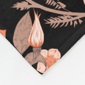 Elegantes stilvolles Monogrom l Schwarzes Muster Fleecedecke (Ecke)