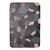 Elegantes stilvolles Rosengoldgraues und schwarzes Badematte (Vorderseite Vertikal)