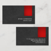 Elegantes, stilvolles Rot Gray Muster Modernste Visitenkarte (Vorne/Hinten)