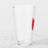 Elegantes stilvolles rotes Buchstabe M Glas (Rechts)