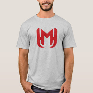 Elegantes stilvolles rotes Buchstabe M T-Shirt