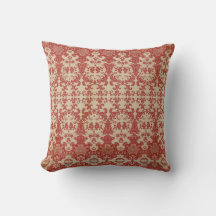 Elegantes, stilvolles rotes Damast-inspiriertes Mu