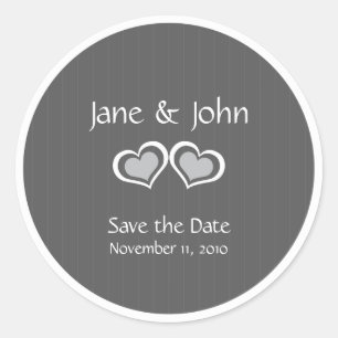 Elegantes stilvolles Save the Date Wedding Runder Aufkleber