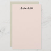 Elegantes, stilvolles, Schlichtes Handwriting Briefpapier (Vorne/Hinten)
