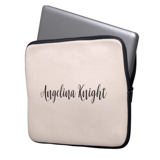 Elegantes, stilvolles, Schlichtes Handwriting Laptopschutzhülle (Vorderseite Links)