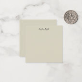 Elegantes, stilvolles, Schlichtes Handwriting Mitteilungskarte (Vorderseite/Rückseite Beispiel)