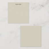 Elegantes, stilvolles, Schlichtes Handwriting Mitteilungskarte (Vorne/Hinten)