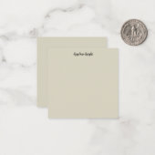 Elegantes, stilvolles, Schlichtes Handwriting Mitteilungskarte (Vorderseite/Rückseite Beispiel)