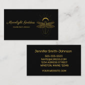 Elegantes stilvolles Schwarz und Gold Visitenkarte (Vorne/Hinten)