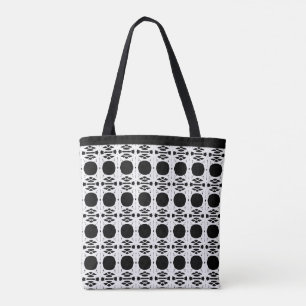 Elegantes stilvolles Schwarz-Weiß-Ovalmuster Tasche
