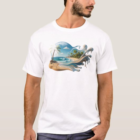 Elegantes & stilvolles STRAND-ABSTRACT Statement-D T-Shirt (Vorderseite)