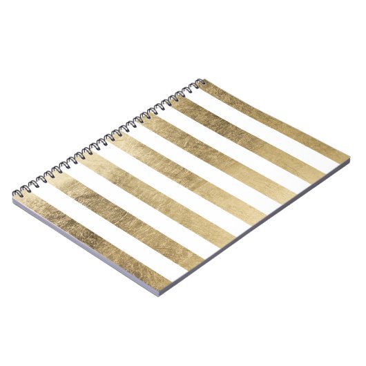 Elegantes stilvolles trendy Imitatgoldmoderner Notizblock (Linke Seite)