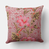 Elegantes Stoffdesign mit aufwändigen Blumenmotive Kissen (Rückseite)