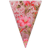 Elegantes Stoffdesign mit aufwändigen Blumenmotive Wimpelkette (Dritte Fahne)