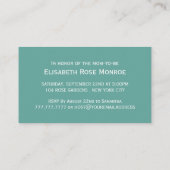 Elegantes Stone Dot Baby Shower Ticket Einladung (Rückseite)