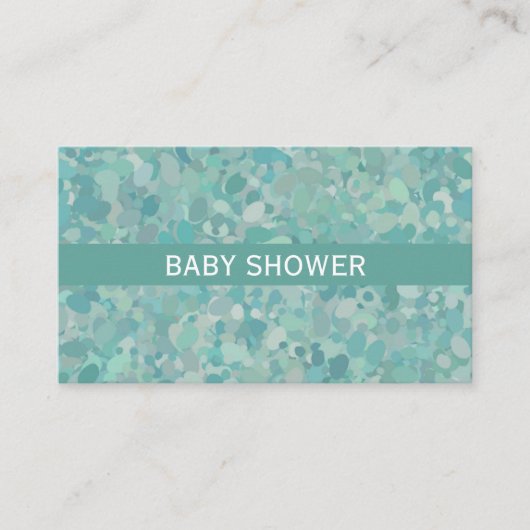Elegantes Stone Dot Baby Shower Ticket Einladung (Vorderseite)