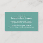 Elegantes Stone Dot Geburtstagsparty Ticket (Rückseite)