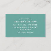Elegantes Stone Dot New Year's Eve Party Ticket (Rückseite)