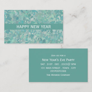 Elegantes Stone Dot New Year's Eve Party Ticket