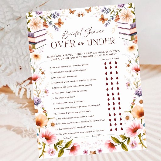 Elegantes Storybook Over oder Under Brautparty Gam