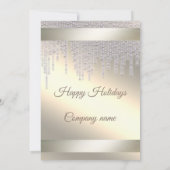 Elegantes, strahlend glänzendes Weihnachtsfest im Einladung (Rückseite)