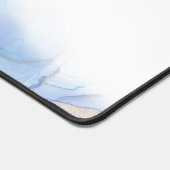 Elegantes Strandwellen Alkoholtupfer Monogramm Schreibtischunterlage (Ecke)