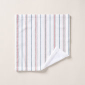 Elegantes Streifenmuster. Badhandtuch Set (Waschlappen)