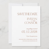 Elegantes stylisches Foto Hochzeit speichern Sie d Save The Date (Rückseite)