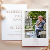 Elegantes stylisches Foto Hochzeit speichern Sie d Save The Date