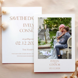 Elegantes stylisches Foto Hochzeit speichern Sie d Save The Date