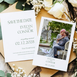 Elegantes stylisches Foto Hochzeit speichern Sie d Save The Date