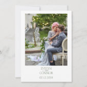 Elegantes stylisches Foto Hochzeit speichern Sie d Save The Date (Vorderseite)