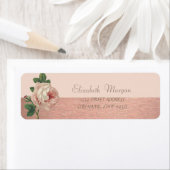 Elegantes stylisches Glittery,Rose-Adressetikett (Insitu)