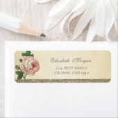 Elegantes stylisches Glittery,Rose-Adressetikett (Insitu)