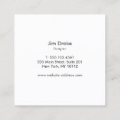 Elegantes stylisches Gold-Bienenlogo der Rose Quadratische Visitenkarte (Rückseite)