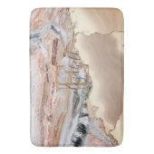 Elegantes, stylisches Gold Glitzer Marmorstone Mon Badematte (Vorderseite Vertikal)