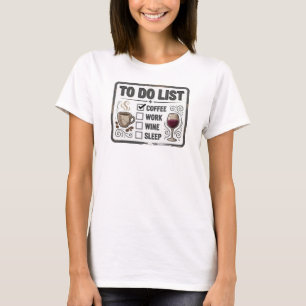 Elegantes & Stylisches Gold KAFFEE DANN WEIN T-Shirt