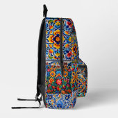 Elegantes stylisches mexikanisches Talavera-Monogr Bedruckter Rucksack (Links)