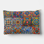 Elegantes stylisches mexikanisches Talavera-Monogr Zubehörtasche (Rückseite)