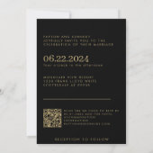 Elegantes, stylisches, modernes QR-Code-Foto Einladung (Rückseite)